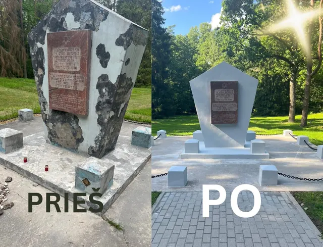 Paminklas prieš ir po restauravimo