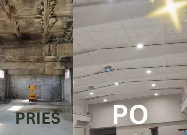 Angaro vidus prieš ir po dažymo